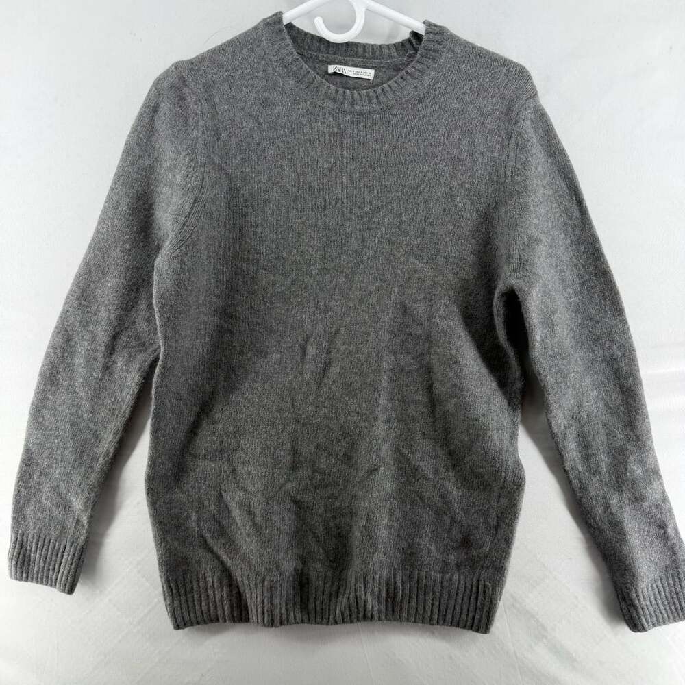 1494 Zara Grey Wool Blend Crew Neck Sweater Size S
